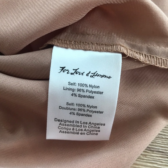 ❤️NWT For Love & Lemons pink lace shoulder dress - Picture 6 of 6